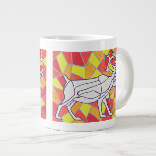 Tasse Géante Renne sur le verre souillé