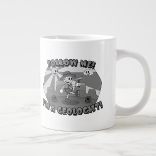 Tasse Géante Retro Cartoon - Suivez-Moi ! Je suis géologue !