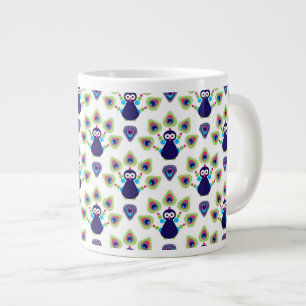 Tasse Géante rétro paon exotique de l'Inde