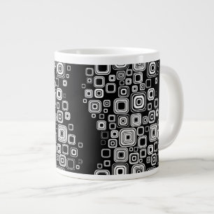 Tasse Géante Rétros carrés noirs et blancs
