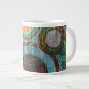 Tasse Géante Rétros cercles grunges