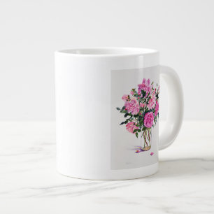Tasse Géante Roses dans un pot en verre