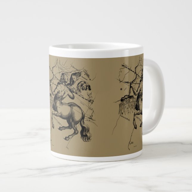 Tasse Géante Sagittarius Constellation Carte Engraving Hevelius (Devant droit)