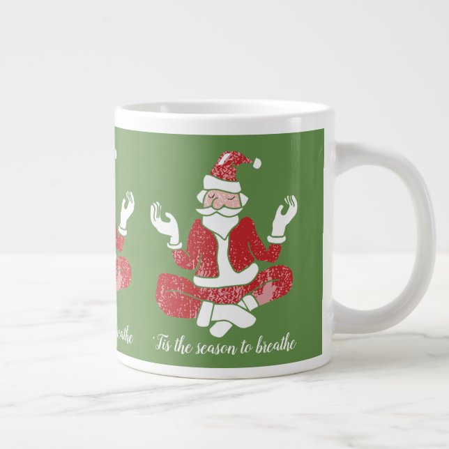 Tasse Géante Santa Yoga | Mug géant (Droite)