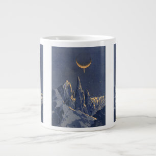 Tasse Géante Science-fiction vintage, planète enneigée au clair