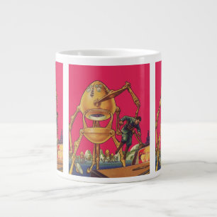 Tasse Géante Science-fiction vintage Robot Alien capture un hom