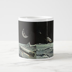 Tasse Géante Science-fiction vintage, Rocket Ships Moon Planets