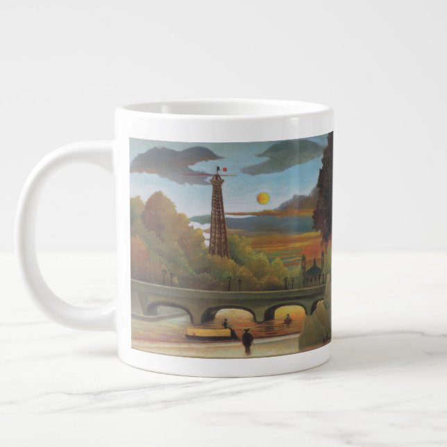 Tasse Géante Seine et Tour Eiffel au coucher du soleil par Henr (Gauche)