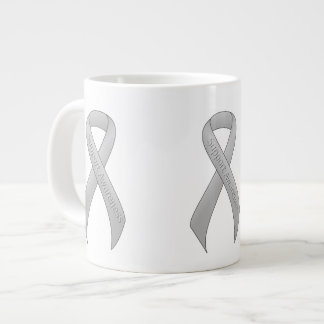 Tasse Géante Sensibilisation au support des rubans d'argent