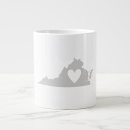 Tasse Géante Silhouette de l'état de Heart Virginia