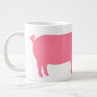 Silhouette de porc rose | Animaux de ferme amusant