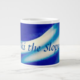 Tasse Géante Ski sur les pistes Bone China Mug