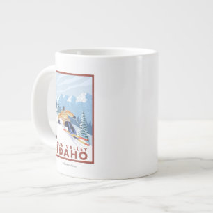 Tasse Géante Skier de neige - Sun Valley, Idaho