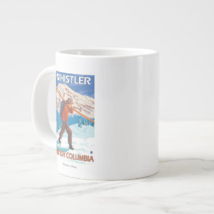 Tasse Géante Skier transportant du ski de neige - Whistler (Col