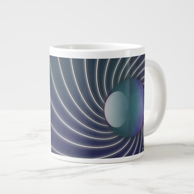 Tasse Géante Spirales de mer profonde Spécialité Mug (Devant droit)