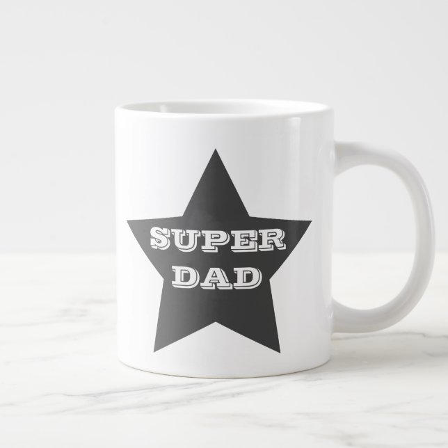 Tasse Géante SUPER DAD | Gray Star Jumbo Mug (Droite)