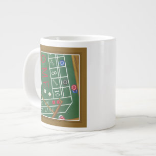 Tasse Géante Table de craps de casino avec des chips et des dés