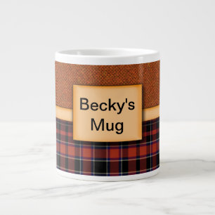 Tasse Géante Tartan Mug personnalisé