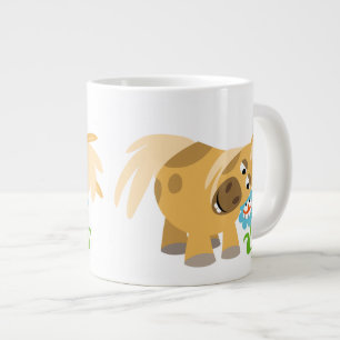 Tasse Géante Tender Cartoon Pony et Flower Jumbo Mug
