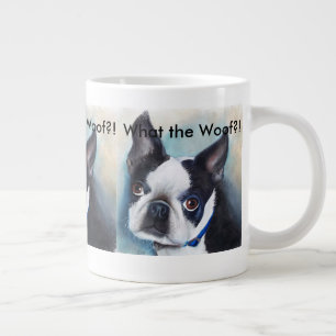 TASSE GÉANTE TERRIER BOSTON NOIR ET BLANC