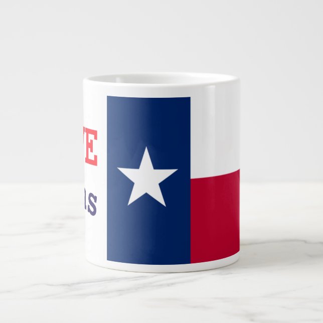 Tasse Géante texas d'amour (Devant)