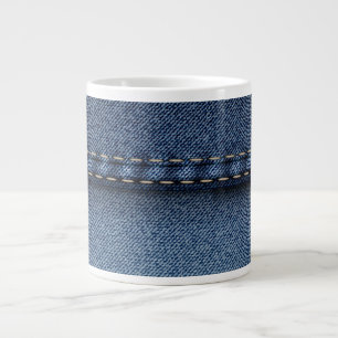 Tasse Géante Texture de jeans en denim
