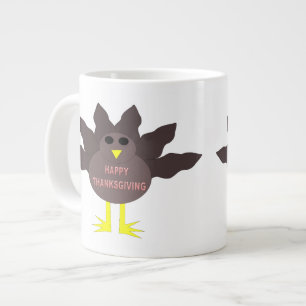 Tasse Géante Thanksgiving a attrapé la turquie Mug