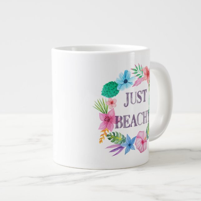 Tasse Géante Thème tropical Café Mug Beach House Florida Home (Devant droit)