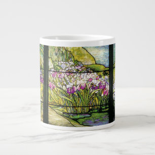 Tasse Géante Tiffany Art Nouveau Iris Fleurs Jumbo Mug