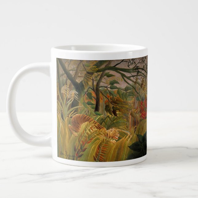 Tasse Géante Tigre dans une tempête tropicale par Henri Roussea (Gauche)