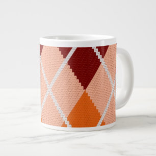 Tasse Géante Tissu à motifs de losanges réaliste