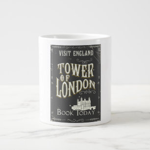 Tasse Géante Tour de Londres Angleterre affiche vintage