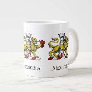 Tasse Géante Tour Lion Fleur de Lis Crest Emblem C