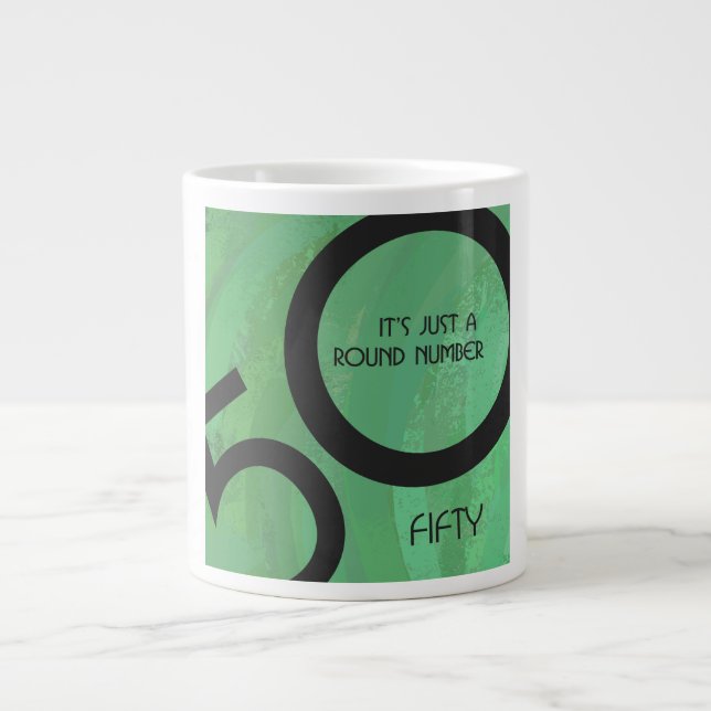 Tasse Géante Vert 50 Décennie Anniversaire (Devant)