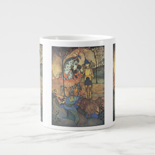 Tasse Géante Vintage Conte de Fées, Un Chevalier Brave et Drago