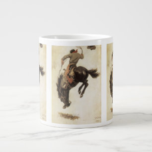 Tasse Géante Vintage Cowboy, Bronco Buster Study par NC Wyeth