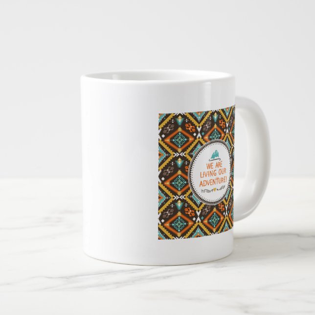 Tasse Géante Vivant notre aventure (Devant droit)