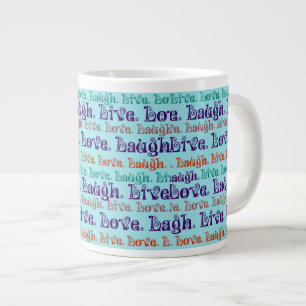 Tasse Géante Vivent le bleu turquoise de mots d'une manière