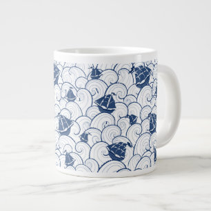 Tasse Géante Voiliers sur le motif de mer
