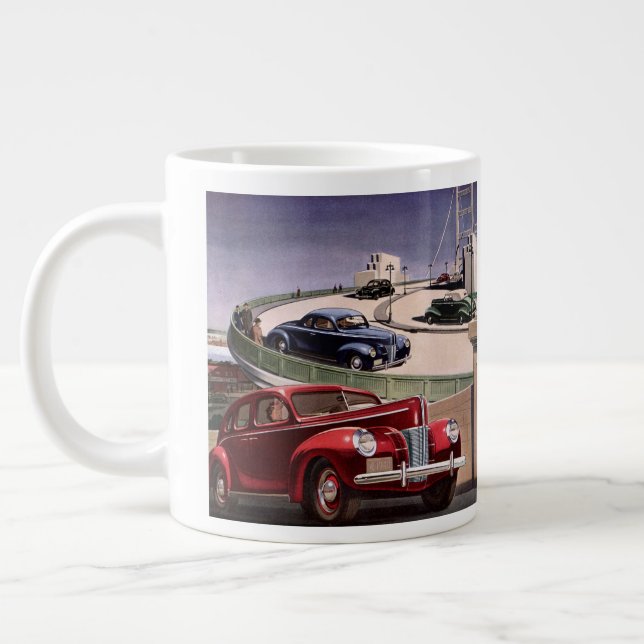 Tasse Géante Voitures d'époque, Voyage sur la route des berline (Gauche)