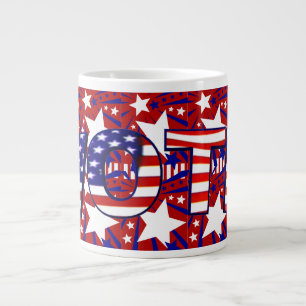 Tasse Géante Votez avec Stars and Stripes -