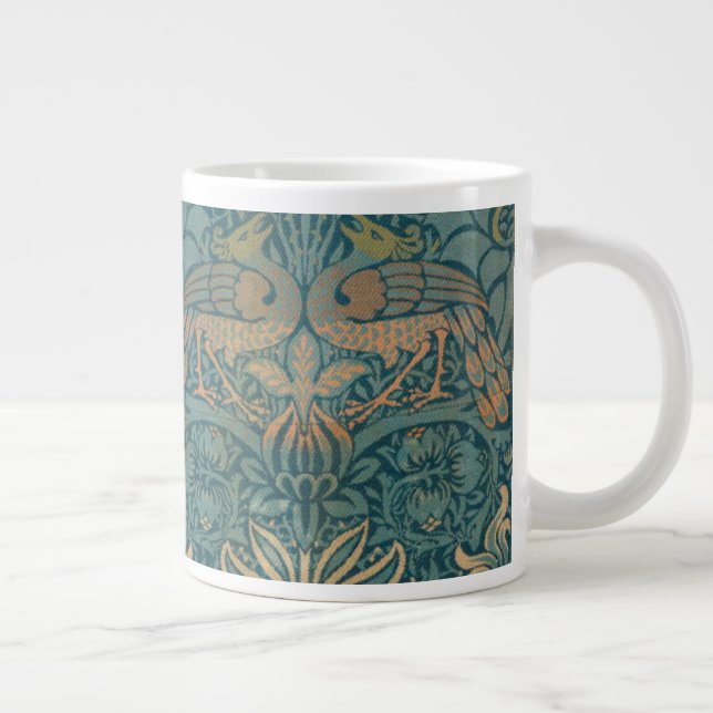 Tasse Géante William Morris Peacock et Dragon Textile Design (Droite)