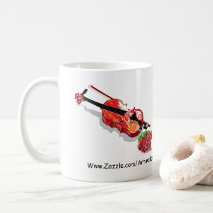 Tasse / Geige mit Rose
