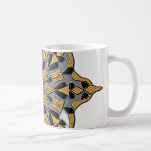 Tasse - gelb und blau