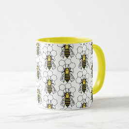 Tasse - Gelbe und Schwarze Bienen