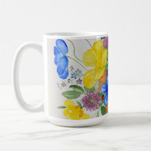 Tasse gemalte Wildblumen