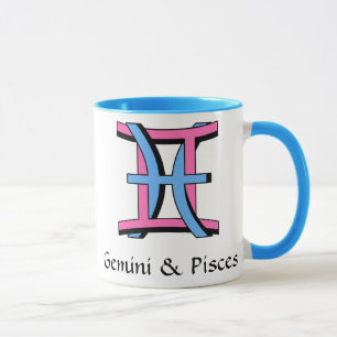 Tasse Gémeaux et Poissons PkBl