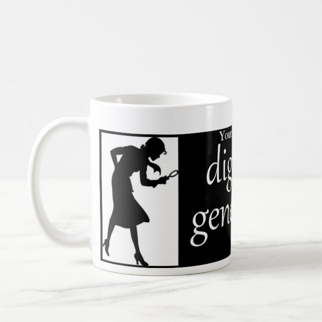 Tasse généalogique de creusement personnalisé (Gauche)