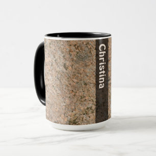 Tasse Géologie Rock Texture avec nom