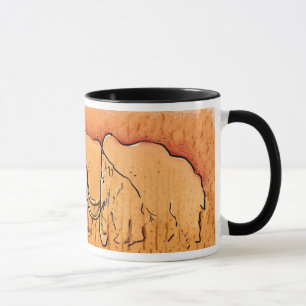 Tasse gigantesque d'art de caverne